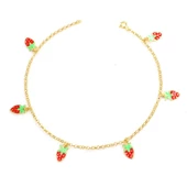 925 Ayar Gümüş Çilekli Mineli Halhal thumbnail 8