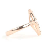 925 Ayar Gümüş Mekik Model Baget Taşlı Yüzük thumbnail 2