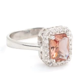 925 Ayar Gümüş Dikdörtgen Zultanit Taşlı Yüzük thumbnail 3