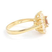 925 Ayar Gümüş Minik Dikdörtgen Zultanit ve Baget Taşlı Yüzük thumbnail 7