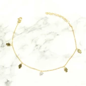 925 Ayar Gümüş Zirkon Taşlı El Modeli Halhal thumbnail 5