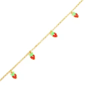 925 Ayar Gümüş Çilekli Mineli Halhal thumbnail 10