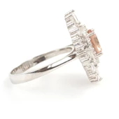 925 Ayar Gümüş Oval Zultanit, Baget ve Zirkon Taş Yüzük thumbnail 4