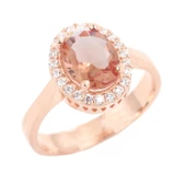 925 Ayar Gümüş Oval Zultanit Taşlı Yüzük thumbnail 7