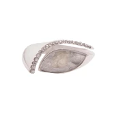 925 Ayar Gümüş Mekik Modeli Mineli Yüzük thumbnail 2