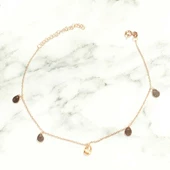 925 Ayar Gümüş Sitrin Taşlı Damla & Yıldız Modeli Halhal thumbnail 3