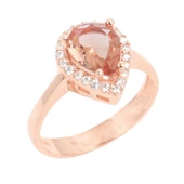 925 Ayar Gümüş Damla Zultanit Taşlı Yüzük thumbnail 5