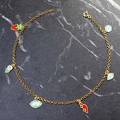 925 Ayar Gümüş 6 Adet Objeli Halhal thumbnail 10