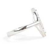 925 Ayar Gümüş Mekik Model Baget Taşlı Yüzük thumbnail 5