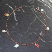 925 Ayar Gümüş 6 Adet Objeli Halhal thumbnail 7