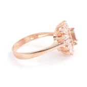 925 Ayar Gümüş Minik Dikdörtgen Zultanit ve Baget Taşlı Yüzük thumbnail 3