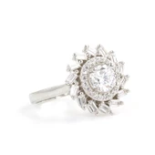 925 Ayar Gümüş Rüzgar Gülü Model Baget Taşlı Yüzük thumbnail 2