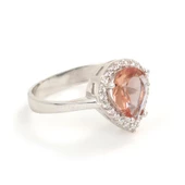 925 Ayar Gümüş Damla Zultanit Taşlı Yüzük thumbnail 2