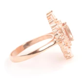 925 Ayar Gümüş Oval Zultanit, Baget ve Zirkon Taş Yüzük thumbnail 6