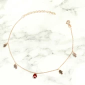 925 Ayar Gümüş Yakut Taşlı El Modeli Halhal - 4