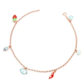 925 Ayar Gümüş 6 Adet Objeli Halhal thumbnail 9