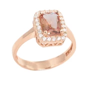 925 Ayar Gümüş Dikdörtgen Zultanit Taşlı Yüzük thumbnail 7