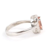 925 Ayar Gümüş Dikdörtgen Zultanit Taşlı Yüzük thumbnail 5