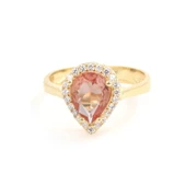 925 Ayar Gümüş Damla Zultanit Taşlı Yüzük thumbnail 11