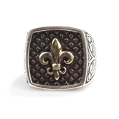 925 Ayar Gümüş Osmanlı Motifli Kolları İşlemeli Erkek Yüzük thumbnail 4