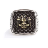 925 Ayar Gümüş Anadolu Kartalı Kolları İşlemeli Erkek Yüzük thumbnail 4