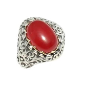 Akik Taşlı Konstantinapol Tasarım Otantik Yüzük thumbnail 4