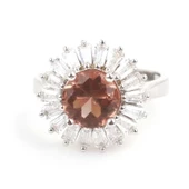 Gümüş Baget Taşlı Zultanit Yüzük, Orta thumbnail 3