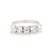 925 Ayar Gümüş Klasik Beştaş Yüzük thumbnail 4