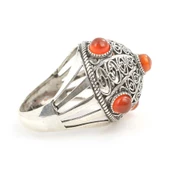 925 Ayar Gümüş Akik Taşlı Kubbe Model Yüzük thumbnail 3