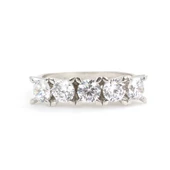 925 Ayar Gümüş Klasik Beştaş Yüzük thumbnail 3