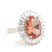 Gümüş Oval Zultanit Taşlı Baget Yüzük thumbnail 2