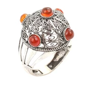 925 Ayar Gümüş Akik Taşlı Kubbe Model Yüzük thumbnail 1