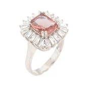 925 Ayar Gümüş Dikdörtgen Zultanit ve Baget Taş Yüzük thumbnail 1