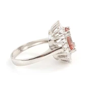 925 Ayar Gümüş Dikdörtgen Zultanit ve Baget Taş Yüzük thumbnail 3