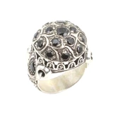 925 Ayar Gümüş Oniks Taşlardan Oluşan Erkek Yüzüğü thumbnail 1