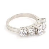 Gümüş 1,50 crt Beştaş Yüzük thumbnail 5