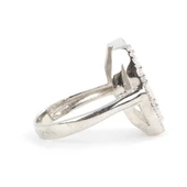 925 Ayar Gümüş Kare Model Baget Taşlı Yüzük thumbnail 3