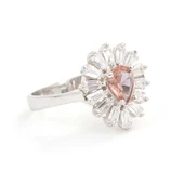 925 Ayar Gümüş Minik Damla Zultanit ve Baget Taş Yüzük thumbnail 1