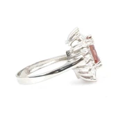 925 Ayar Gümüş Kare Zultanit ve Baget Taşlı Yüzük thumbnail 3