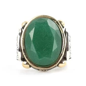 925 Ayar Gümüş Kök Zümrüt Taşlı Erkek Yüzüğü thumbnail 4