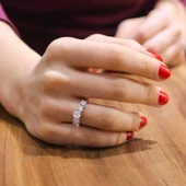 Gümüş 1,50 crt Beştaş Yüzük thumbnail 1