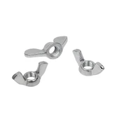 Kelebek Somun 3/8” 10 Adet Kaplamalı Beyaz - 1