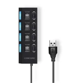 Concord C852 Usb 2.0 Hub Açma Kapama Anahtarlı Işıklı Usb Çoğaltıcı - 2