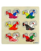 Ahşap Tutmalı Puzzle Renkler Akay - 1