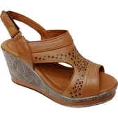 VENÜS 2015707Y DOLGU TOPUK HAFİF DERİ KADIN SANDALET - 3