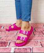 Hammerjack 234 Fuşya Pembe Çift Tokalı Havuz Plaj Günlük Terlik thumbnail 1