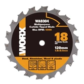 WORX WA8304 120x9,5mm Metal, Ahşap, PVC, Alüminyum Kesme, Elmas Daire Testere Bıçağı - 1