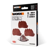 WORX WA2069 140x90mm 80, 120, 240 Kum, 18 Adet Cırtlı Universal Mouse Zımpara Kâğıdı Seti - 5