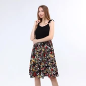 DRR Moda Çiçek Desenli Askılı Elbise - 4