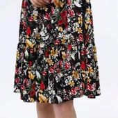 DRR Moda Çiçek Desenli Askılı Elbise - 7